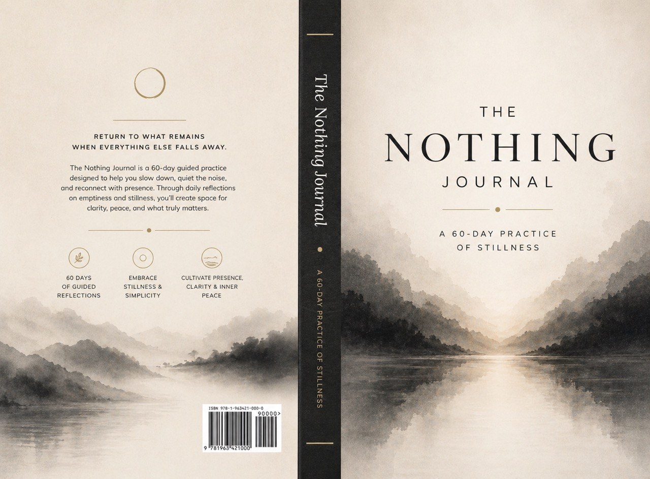 The Nothing Journal front and back cover spread